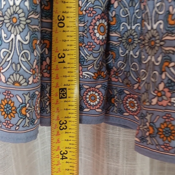 Floral Blue Maxi Skirt - Picture 9 of 9